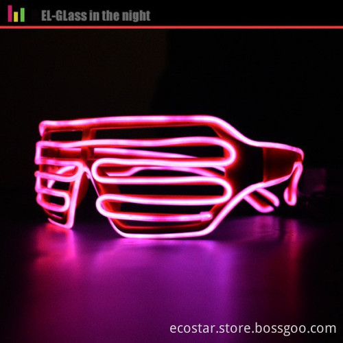 Factory price el equalizer glasses for party